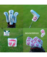 Golf Driver Fairway Wood Hybrid Iron Putter Head Cover Taylormade Flower... - $487.88 MXN+