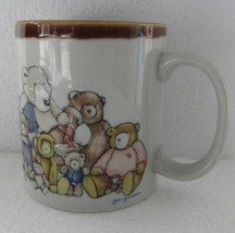 1980&#39;s Heartprint Raised Bears Finish Novelty Collectible Coffee Mug by Jan Jame - £12.50 GBP