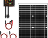  Waterproof 20W Solar Panel + Upgraded 10A Solar Charge Controller + 3-P... - $107.62
