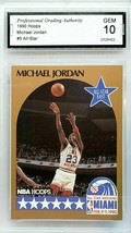 Graded 10 Gold Michael Jordan 1990 Nba Hoops #5 &quot;ALL-STAR&quot; Chicago Bulls Hof - £235.86 GBP