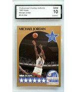 GRADED 10 GOLD  MICHAEL JORDAN 1990 NBA HOOPS #5 &quot;ALL-STAR&quot; CHICAGO BULL... - £205.53 GBP