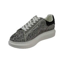Men's Dressy Sneaker Shoes STEVE MADDEN Micro Suede Stones Icebox Silver image 3