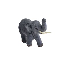 Vintage Wagner Kunstlerschutz Flocked Elephant Figure Handwork West Germany - $37.39