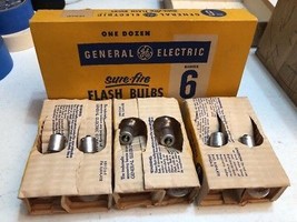 12 - General Electric Number 6 Sure-Fire Flashbulb NEW, old stock, FREE ... - £16.01 GBP