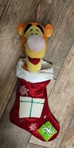 Disney Tigger 3D Plush Christmas Stocking Winnie the Pooh Red Velvet - £10.16 GBP