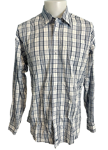 Onward Reserve Men's Button Down Plaid Long Sleeve Shirt Blue L - $13.29