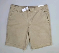 NWT American Eagle Khaki Classic At The Knee 10&quot; Next Level Flex Shorts ... - $24.23