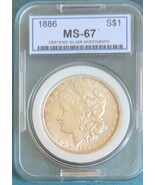 1886 Morgan Dollar 20 MS67 Certified Silver Investments - €1.103,91 EUR