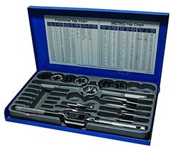 Century Drill &amp; Tool 98904 Fractional Tap and Die Set, 24-Piece, steel - $104.90