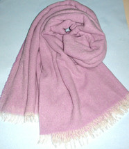 Sferra Ciarra 100% Cashmere Throw Lilac Fringed Lightweight Open Weave New - $129.90