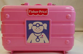 Vintage 2000 Fisher Price Doctor Medical Bag Nurse Kit Dr. Pink Tote ONLY - £13.10 GBP