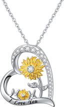 Mother&#39;s Day Gifts for Mom from Daughter Son, S925 Sterling Silver Necklaces for - £40.02 GBP