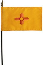 New Mexico - 4&quot;X6&quot; Stick Flag - $3.42