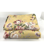 Vintage Ralph Lauren FLAT FITTED Sheets BROOKE SOPHIE Yellow Floral TWIN - £67.25 GBP