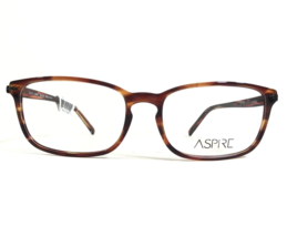 Aspire Eyeglasses Frames Decisive Brown Horn Rectangular Full Rim 54-17-145 - £41.28 GBP