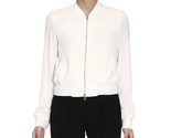 THEORY Womens Bomber Daryette B Solid White Size L H0209103 - $117.18