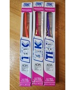 Tek Professional Toothbrush Full Head Firm Straight Sealed Vtg 1991 Pack... - £23.34 GBP