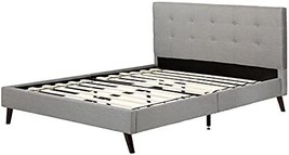 South Shore Fusion Padded Upholstered Platform Bed And, Medium Gray - $267.99