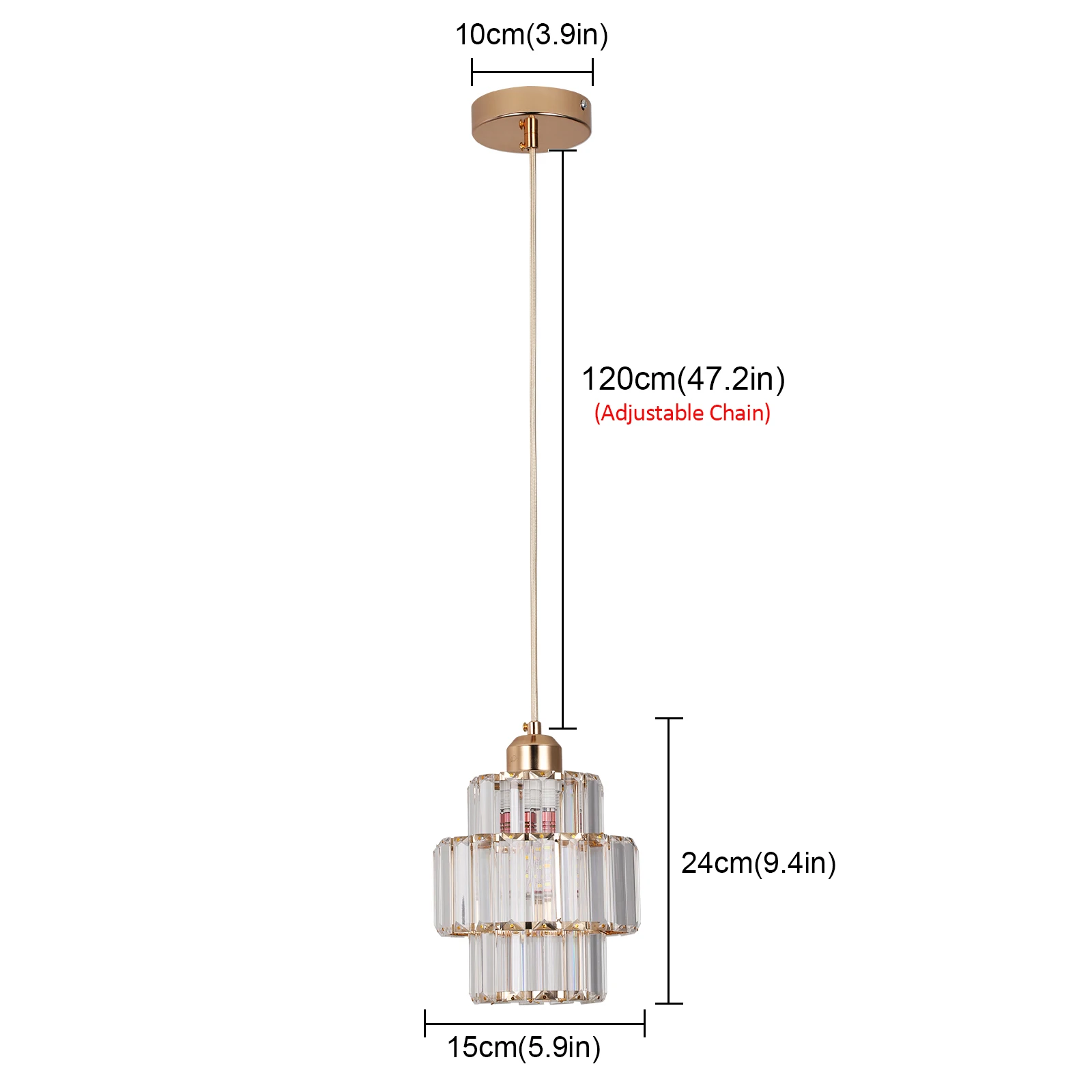  K9 Crystal Pendant Light  Led Ceiling Lamp Living Dining Room  Chandelier Aisle - £273.93 GBP