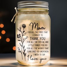Mason Jar Night Light Mothers Day Gifts for Mom from Daughter Son Kids Birthday  - £40.27 GBP