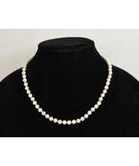 White Round Real Pearl Strand 7 mm Genuine Freshwater Pearl Necklace 18&quot;... - $1,284.89 MXN