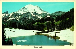 Mount Rainier and Tipsoo Lake Mt. Rainier National Park Chrome Postcard T15 - £3.07 GBP