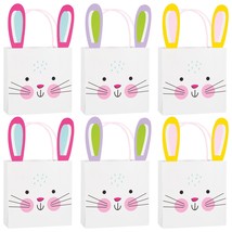 HOME &amp; HOOPLA White Bunny Ear Easter Paper Treat Bags With Handles 3ct - £9.31 GBP