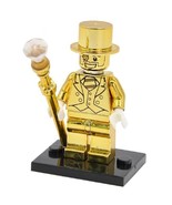 Mr Gold Limited Edition Chrom Golden Minifigure Custom Brick Toy - $8.50