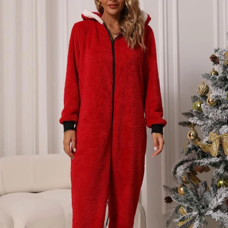 2022 Autumn Winter Fashion Hooded Rompers Women Casual Long Sleeve Loose Sleepwe - £116.05 GBP