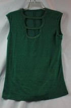 NIP Yuccalley Heathered Green Large Sleeveless Summer Choker Top  - $12.34