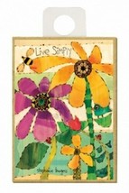 Live Simply with Flowers Garden Bee Ladybug Cute Wood Fridge Magnet 2.5x... - $5.86