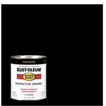 Rust-Oleum 7779502 Enamel Paint, Oil Base, Gloss Black, 1 Quart - £23.94 GBP