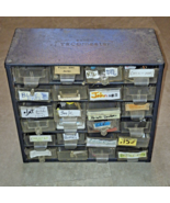 VINTAGE COMPONENTS AND PARTS LOT WITH CABINET / FINAL PRICE - $228.16 MXN