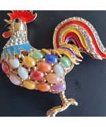 Chicken Rooster 3D Shaped Keychain Crystal Bling Rhinestone Keyring Charm - $18.53 CAD