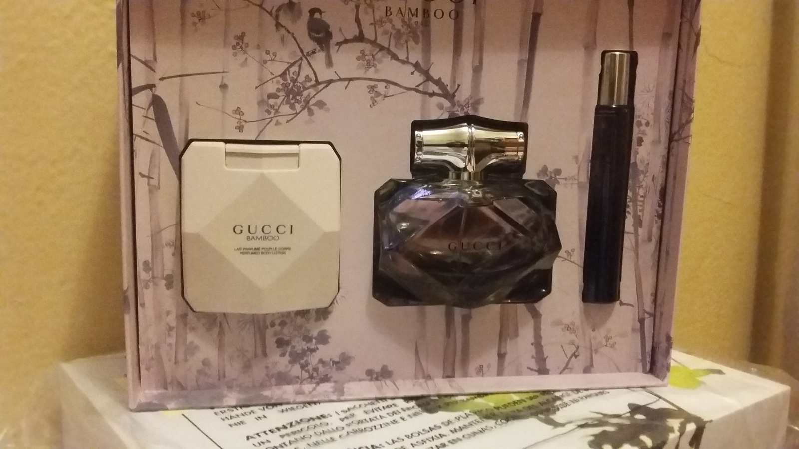 Gucci Bamboo Perfume 2.5 Oz Eau De Parfum Spray 3 Pcs Gift Set Women