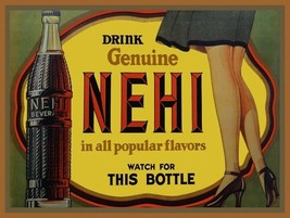 Drink Genuine NEHI in the Bottle Beverage Soda Metal Sign - £23.85 GBP