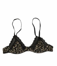 Intimately Free People Womens Bra Size 34A Brown Cheetah Lace Underwire Stretch - £13.95 GBP