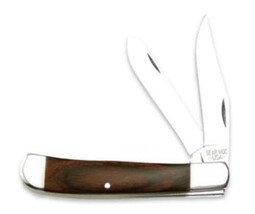 4 1/8 In Rosewood 2 Blade Trapper Folding Knife Bear &amp; Son - £37.35 GBP