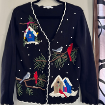 Mercer Street Studio Women&#39;s &quot;Grandma&quot; Winter Sweater Embroidery Size Small - £15.34 GBP