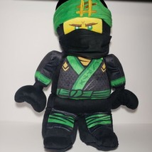 Lego Ninjago Movie Green Ninja Lloyd Large 20” Plush Stuffed Ninja Black Green - £8.59 GBP