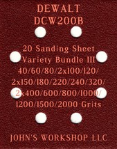 DEWALT DCW200B - 17 Different Grits - 20 Sheet Variety Bundle III - $19.99