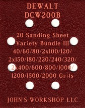 DEWALT DCW200B - 17 Different Grits - 20 Sheet Variety Bundle III - £14.95 GBP