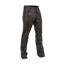 Soft Milled Cowhide Commander Chaps Motorcycle Leather Pants - £141.54 GBP