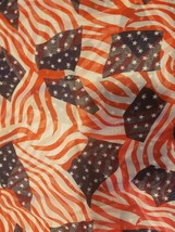 American Flag Theme Scarf ~ 61&quot; x 20&quot; ~ Polyester ~ Red ~ White ~ Blue - £17.67 GBP