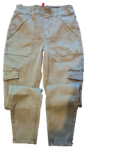 SPANX LADY&#39;S JEANS S/P OLIVE GREEN PULLON CARGO/SLASH POCKETS - $19.31