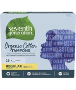 Seventh Generation Organic Cotton Tampons Regular, 18 Ct Discontinued Pa... - $22.72