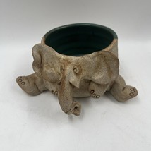 Elephant Bowl Planter Mug Vintage Studio Pottery Signed Emily Whimsical Rare - £33.51 GBP