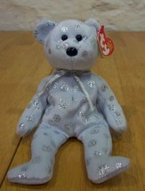 Ty Beanie Babies Flaky Snowflake Teddy Bear 2002 Plush Stuffed Animal New - £12.00 GBP