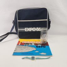 Expo 86 Lot Shoulder Bag Hump Free Book Ernie Watch Tumbler Glass Vancou... - £37.83 GBP