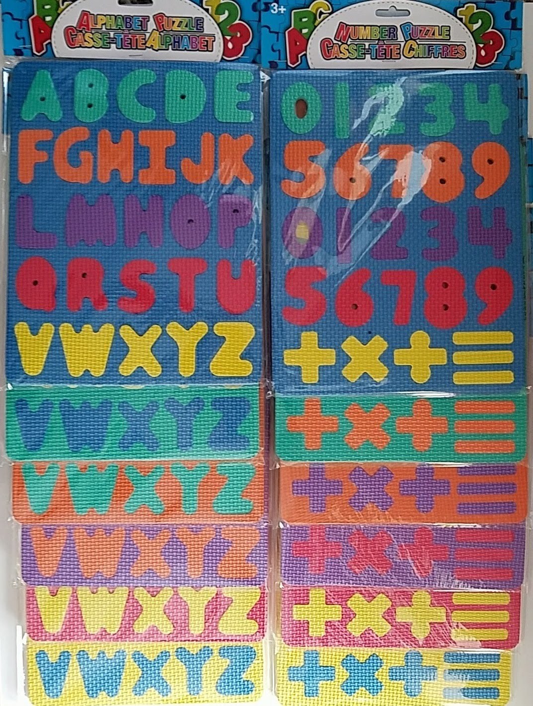 LEARNING LETTER &amp; NUMBER FOAM PUZZLES, SELECT: Puzzle &amp; Color s81 - $3.49